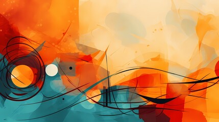 Abstract Colorful Swirls and Layered Transparency Art