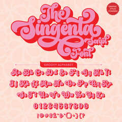 Abstract the singenta Script Retro Font template.