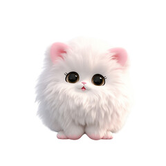 PNG and PSD 3d cute fluffy cartoon isolated on a transparent background