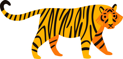 illustration of a cartoon tiger