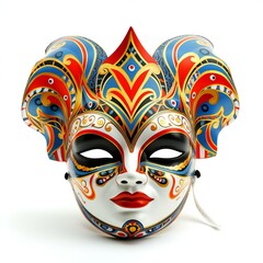 Venetian carnival mask isolated on white background