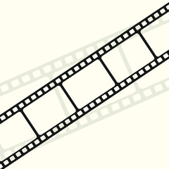 film strip collection old retro movie theater movie bar photo film roll Vector illustration Record a video. for design work