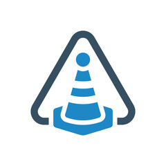 roadblock, blocker icon vector illustration