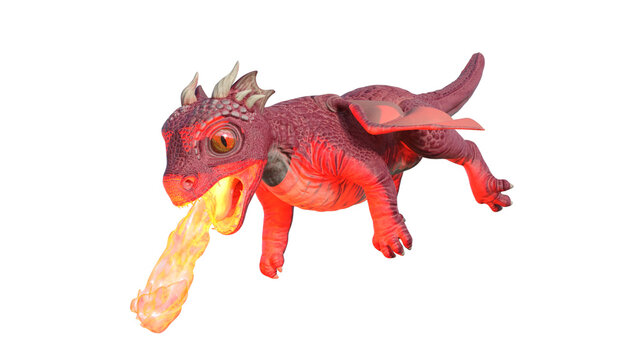 3d render of a dragon