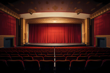 Movie theater large theater empty screen image