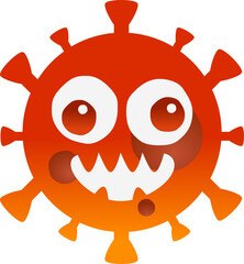 virus character in cartoon style