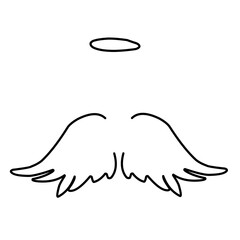 Doodle Angle Wings With Halo 