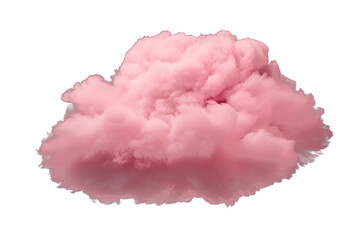 pink cloud isolated on transparent background - design element PNG cutout