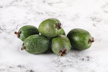 Fresh sweet juicy ripe feijoa