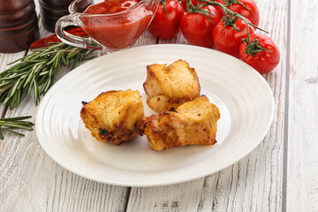 Chicken breast shashlik - grilled meat