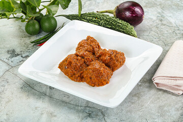 Kashmiri aloo dum - potato stuffed cheese