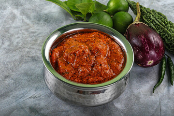 Indian cuisine - butter chicken with sauce