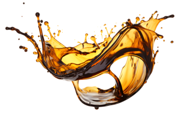dirty oil splash isolated on transparent background - design element PNG cutout