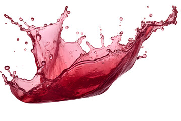 red wine splash isolated on transparent background - design element PNG cutout