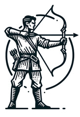 Medieval Archer Silhouette