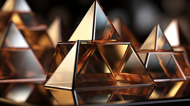 pyramid of glass HD 8K wallpaper Stock Photographic Image 