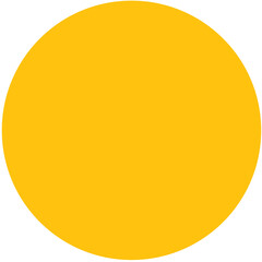Digital png illustration of yellow circle on transparent background