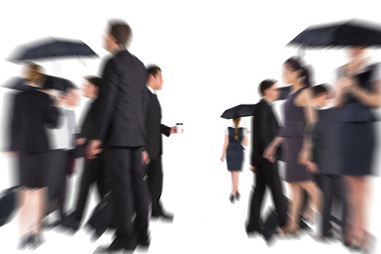 Digital png photo of diverse business people on transparent background