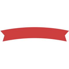 Digital png illustration of red ribbon banner on transparent background