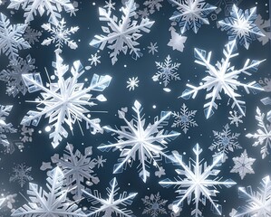 Fototapeta na wymiar christmas, snow, snowflake, winter, pattern with snowflakes