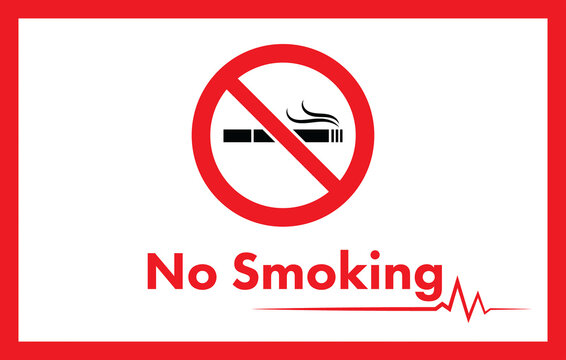 Digital png illustration of smoking text and crossed out cigarette on transparent background
