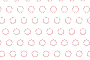 Digital png illustration of red circle stars repeated on transparent background