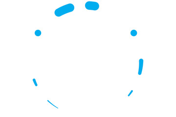 Digital png illustration of parts of blue digital circle on transparent background