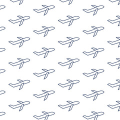 Digital png illustration of black planes repeated on transparent background