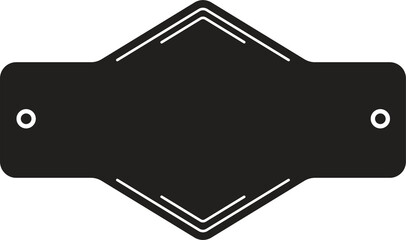 Digital png illustration of black badge on transparent background