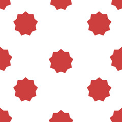 Digital png illustration of red stars repeated on transparent background