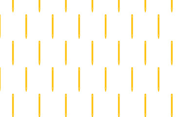 Digital png illustration of yellow pencils repeated on transparent background