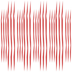 Obraz na płótnie Canvas Digital png illustration of red vertical lines repeated on transparent background