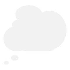 Digital png illustration of white speech bubble on transparent background