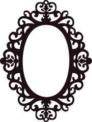 silueta de espejo vectorizada 