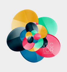 Obraz premium Geometric circles background. Creative minimal composition