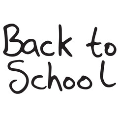 Fototapeta premium Digital png illustration of back to school text on transparent background