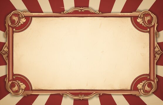 Vintage Carnival or Circus poster background template, retro fair aesthetic
