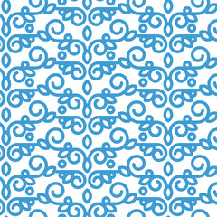 Digital png illustration of blue pattern of repeated shapes on transparent background