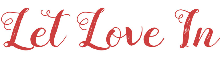 Digital png illustration of let love in text on transparent background