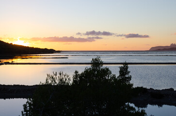 Beautiful sights in Ibiza Spain of the rugged coast, Mediterranean sea and charming architecture 