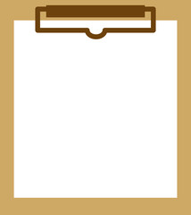 白紙が挟まったバインダーのイラスト