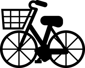 Fototapeta premium 自転車のシンプルなピクトグラム