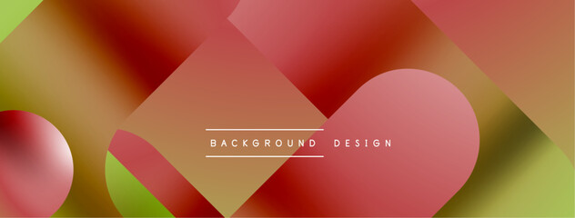 Simple geometric forms - dynamic geometric abstract background. Visual symphony of shapes and lines design for wallpaper, banner, background, landing page, wall art, invitation, prints, posters