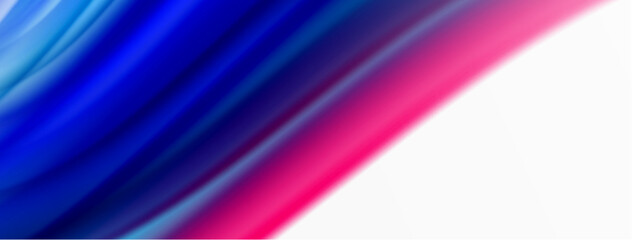 Rainbow color silk blurred wavy line background on white, luxuriously vibrant visually captivating backdrop. Stunning blend of colors reminiscent of rainbow, silky and gracefully blurred wavy pattern