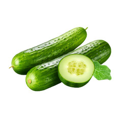 PNG and PSD fresh cucumber isolated on a transparent background