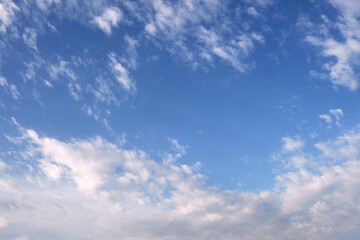 Beautiful morning sky with clouds.