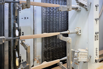 Industrial equipment for furniture production.