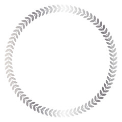 silver laurel circle frame