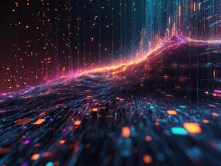 Big Data Networking Technology Background Connectivity Futurism Cybernetic Database Smart Tech Online Cloud Server