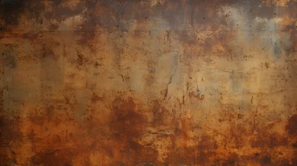 Foto op Canvas vintage wall gold background, Rusty backdrop. metal old grunge rusty texture, © Gasi